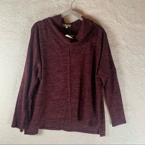 New Status By‎ Chenault Sweater Womens Size M Pullover Hoodie Ribbed Red 4956